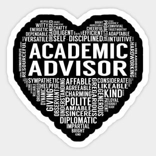 Academic Advisor Heart Sticker